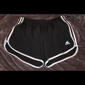 black adidas shorts